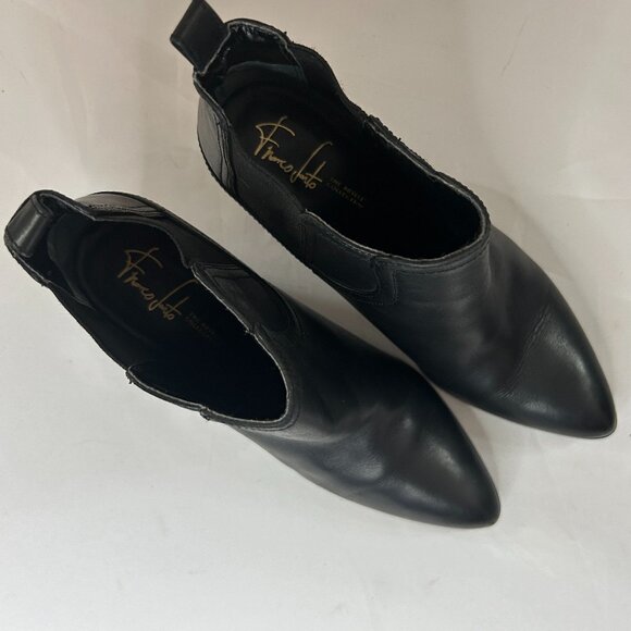 Franco Sarto Boots Black Leather Cita Chelsea Ankle Bootie - Picture 4 of 8